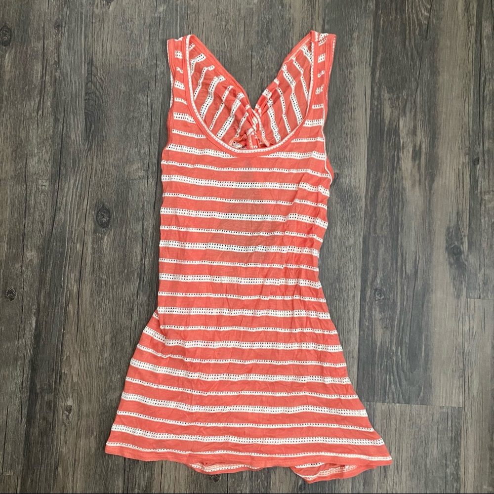 Stripe Open Back Tank Top